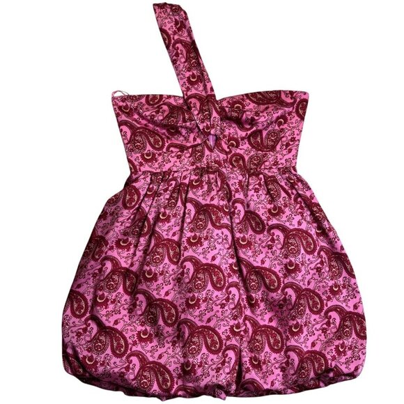 Revolve Likely Alyssa Paisley One Shoulder Bubble Dress Pink Size 6 NWT MSRP 228 - Picture 4 of 9